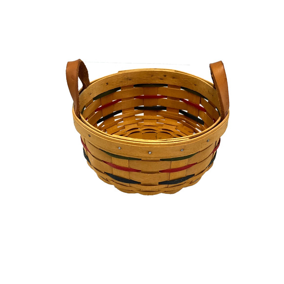 1999 Longaberger Heartland Button Basket 7"RD x 3"H - Picture 1 of 3